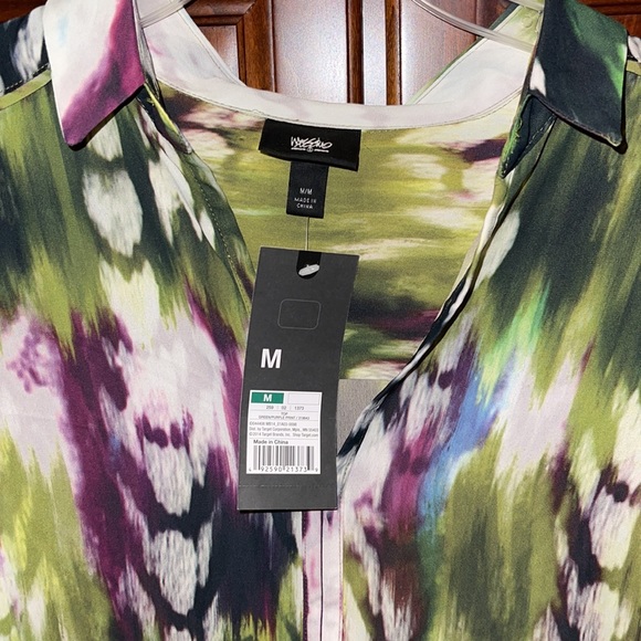 NWT Mossimo 3/4 sleeve tie dye blouse Size M - Picture 2 of 3